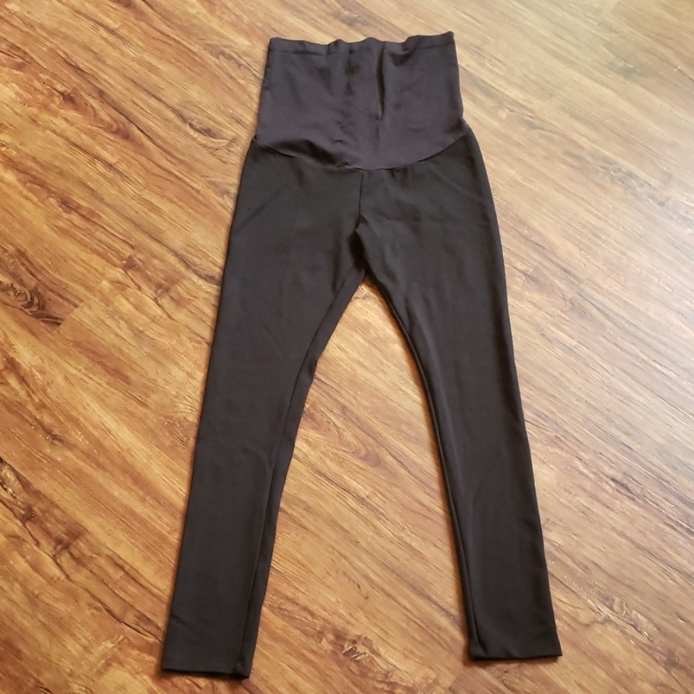 Black maternity stretch pants, sz Medium